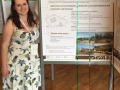Anna Chládová s posterem "Re-introducing agroforestry in the Czech agriculture through a cooperative project"